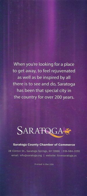 Saratoga County Travel Guide brochure full size