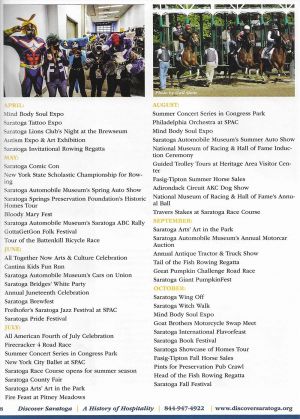 Saratoga Discover Map & Visitor's Guide brochure full size