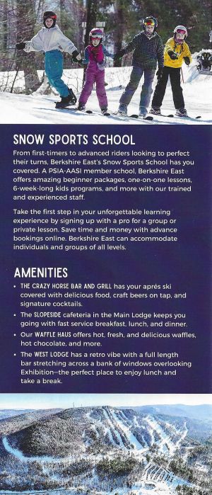 Berkshire East Mountain Resort brochure full size