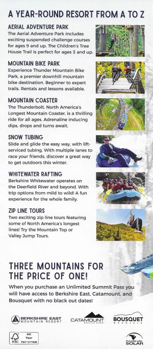 Berkshire East Mountain Resort brochure full size