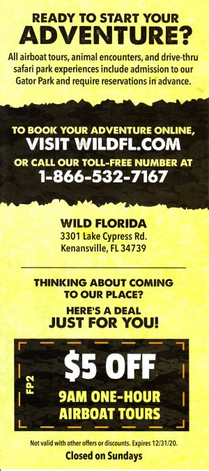 Wild Florida Airboats brochure thumbnail