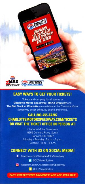 Charlotte Motor Speedway brochure thumbnail