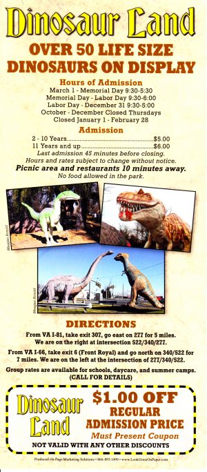 Dinosaur Land brochure full size