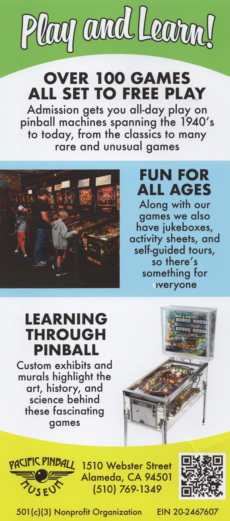 Pacific Pinball Museum brochure thumbnail
